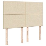 VidaXL Cadre de lit ottoman avec matelas crème 140x190 cm tissu