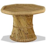 vidaXL Table basse bambou octogonale 60 x 60 x 45 cm