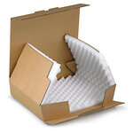 Boîte postale carton brune avec calage mousse rajapack'mousse 20x14x6 cm (lot de 50)
