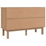 vidaXL Commode OTTA marron et blanc 111x43x73 5 cm bois de pin massif