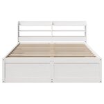 vidaXL Cadre de lit avec tête de lit blanc 120x200 cm bois pin massif