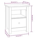 vidaXL Tables de chevet 2Pièces Marron miel 40x35x49cm Bois de pin massif