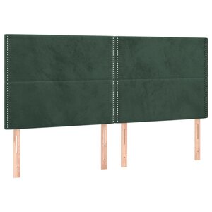 vidaXL Tête de lit Vert foncé 180x5x118/128 cm Velours
