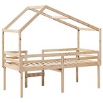 vidaXL Lit haut sans matelas 75x190 cm bois de pin massif