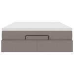 VidaXL Cadre de lit ottoman avec matelas taupe 140x200 cm tissu