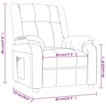 vidaXL Fauteuil inclinable électrique Gris foncé Tissu