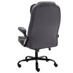 vidaXL Chaise de bureau de massage Gris foncé Velours