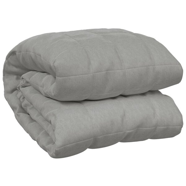 vidaXL Couverture lestée Gris 152x203 cm 11 kg Tissu