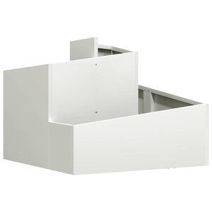 vidaXL Cache-pot de jardin Blanc 60 x 60 x 50 cm Acier