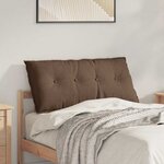 vidaXL Coussin de Dos Marron 100 x 19 x 50 cm tissu