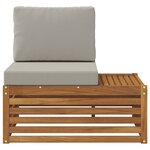 vidaXL Canapé d'extérieur extrémité Naturel 91 x 63 x 73 cm