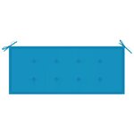 Vidaxl banc de jardin empilable et coussin 128 5cm bois de teck massif