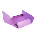 Chemises À Élastiques Carte Lustrée 3 Rabats Monobloc - Violet - X 50 - Exacompta