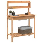 vidaXL Table de rempotage avec évier marron bois massif de sapin