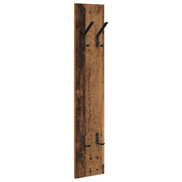 vidaXL Porte-manteau mural avec stockage Vieux bois 20 x 1.5 x 100 cm