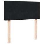 vidaXL Sommier à lattes de lit avec matelas Noir 90x200 cm Velours