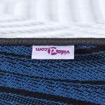 vidaXL Coussins de Matelas Blanc et Bleu 90 x 200 cm