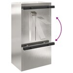 vidaXL boîte aux lettres Noir 30 x 23 x 55 cm Acier inoxydable