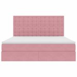 vidaXL Lit avec rangement et matelas Rose 160 x 200 cm Velours