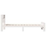 vidaXL Cadre de lit Blanc 80 x 200 cm Bois massif en pin