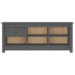vidaXL Armoire à chaussures Gris 110x38x45 5 cm Bois de pin massif