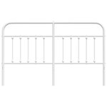 vidaXL Tête de lit métal blanc 180 cm