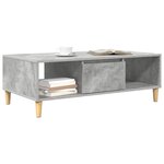 vidaXL Table basse Gris béton 102 x 55 x 35 cm Bois d'ingénierie