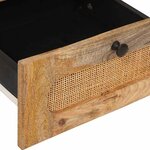vidaXL Cabinet de chevet avec tiroir 2 Pièces Naturel 40 x 33 x 46 cm