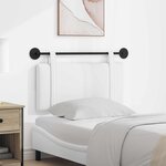 vidaXL Tête de lit suspendue Blanc tissu