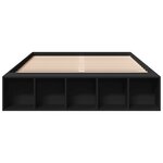 vidaXL Cadre de lit noir 140x190 cm bois d'ingénierie