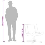 vidaXL Chaise pivotante Gris foncé 63 x 75 x 76 cm Peau de mouton