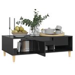 vidaXL Table basse Noir brillant 103 5x60x35 cm Aggloméré