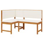 vidaXL Ensemble de banc de jardin 2 Pièces Marron Bois d'acacia massif