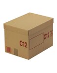 (lot  20 couvercles) caisse carton palettisable c avec couvercle 600 x 400 x 50 mm