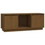 vidaXL Meuble TV Marron miel 110 5x35x44 cm Bois de pin massif