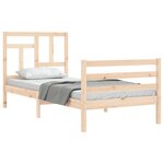 vidaXL Cadre de lit sans matelas bois massif