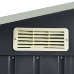 vidaXL Abri de jardin avec étagère Anthracite 205x130x183 cm Fer