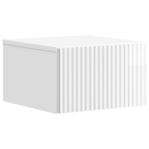 vidaXL Cabinet de chevet mural Blanc brillant 33 x 34 5 x 20 cm