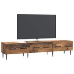 vidaXL Meuble TV Bois ancien 147 x 34 5 x 30 cm Bois d'ingénierie