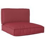 vidaXL Set de coussins de palette 2 Pièces Crème Tissu Oxford