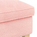 vidaXL Pouf Rose 55 x 35 x 41 cm Bouclé