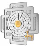 INCAN HOUSE OF THE SUN Maze Argent Coin 4 Dollars Solomon Islands 2022