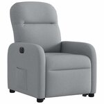 vidaXL Fauteuil inclinable électrique gris clair tissu