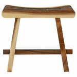 vidaXL Tabouret de salle de bain Naturel 50 x 30 x 45 cm Bois naturel