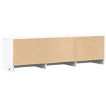 vidaXL Meuble TV avec LED Blanc 140 x 34 x 40 cm Bois d’ingénierie