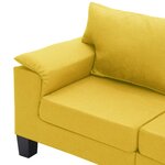 Vidaxl canapé à 4 places jaune tissu