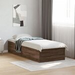 vidaXL Cadre de lit sans matelas chêne marron 100x200 cm