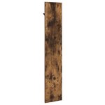 vidaXL Porte-manteau mural avec stockage Chêne fumé 20 x 1.5 x 100 cm