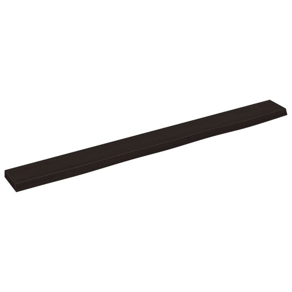 vidaXL Étagère murale marron foncé 100x10x2cm bois chêne massif traité