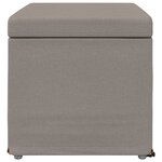 vidaXL Tabouret Taupe 61 x 41 x 40 cm Tissu et bois stratifié